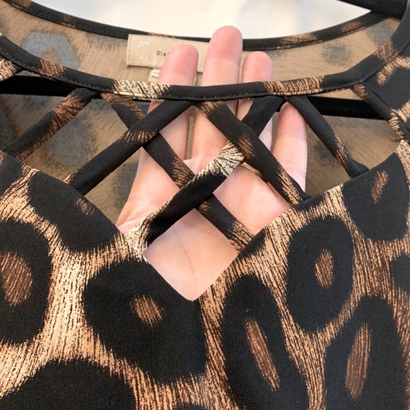 Animal Print Dress Top 1X - Picture 2 of 4